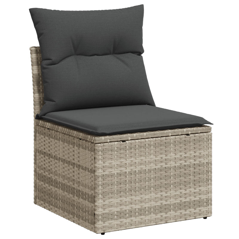 vidaXL Kerti Kanapé Szett 5 Db Világosszürke Rattan