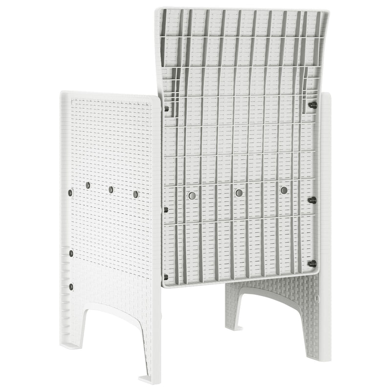 vidaXL Kerti Szék 4 db Fehér Rattan Standard Tartós Kültéri székek
