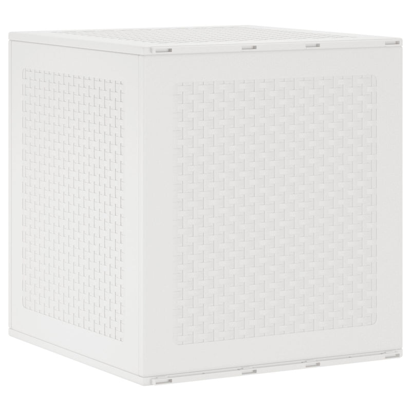 vidaXL Kert tároló láda Fehér 55x53x57 cm PP