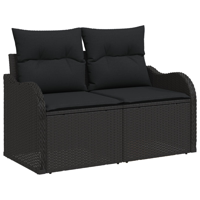 vidaXL Kerti Kanapé Szett 9 darab Szürke Rattan Kerti Sarokkanapé