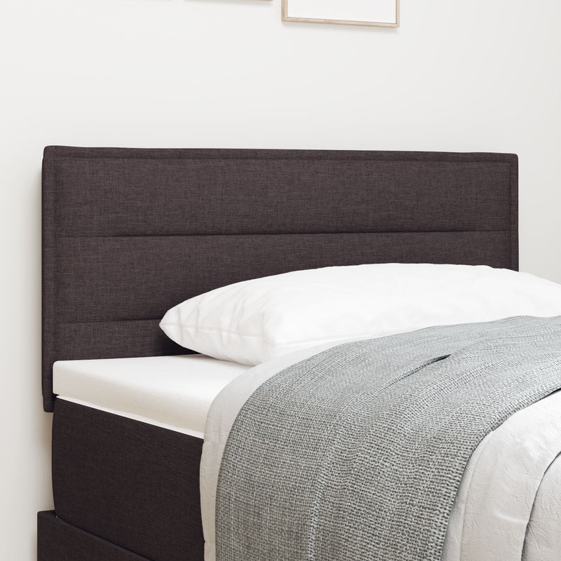 vidaXL LED fejtámla vonal dizájn sötétbarna 80 cm szövet