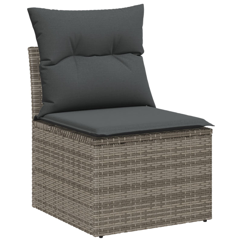 vidaXL Kertibútor Szett 4 db-os készlet Szürke Rattan