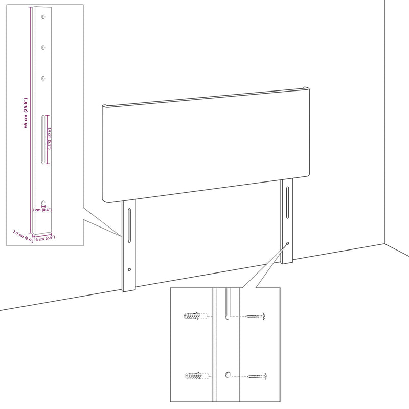 vidaXL Fejtámla Gombos Puffos Világosszürke 80 cm Szövet