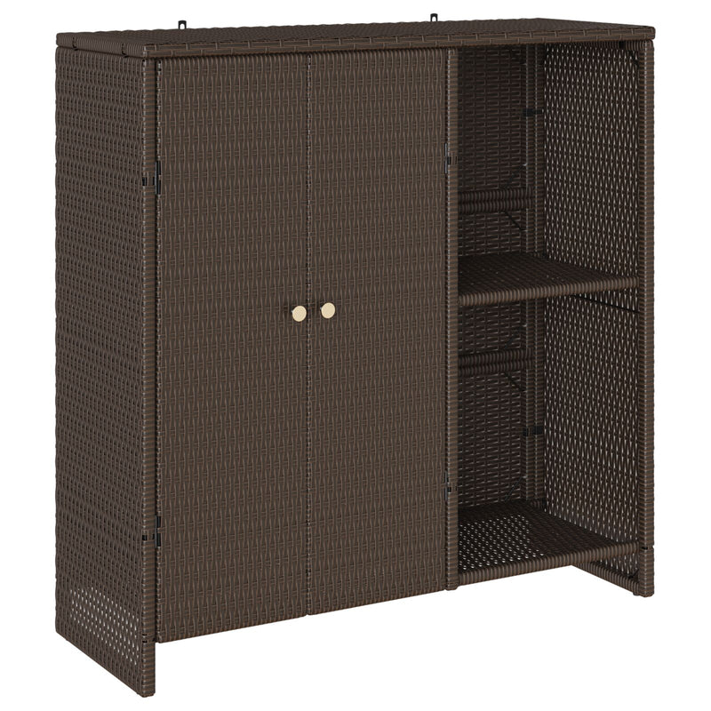 vidaXL Tárolószekrény Barna 100x36x102 cm Rattan