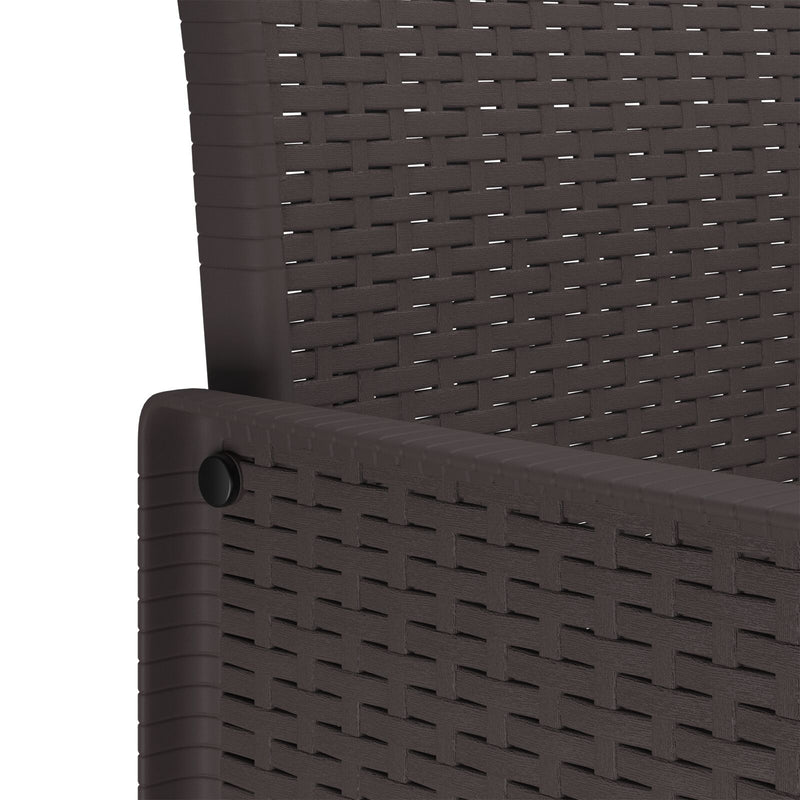 vidaXL 11 Darabos Kerti Étkező Szett Párnákkal Barna Poli Rattan