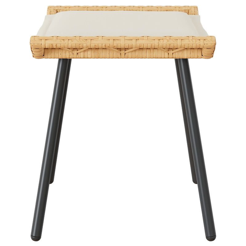 vidaXL Kertiszékek 2 db Természetes 50x40x45 cm Polirattan