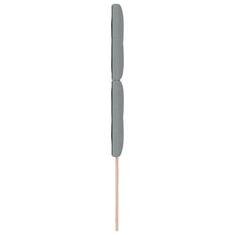 vidaXL Fejtámla Gombos Puffos Világosszürke 80 cm Szövet