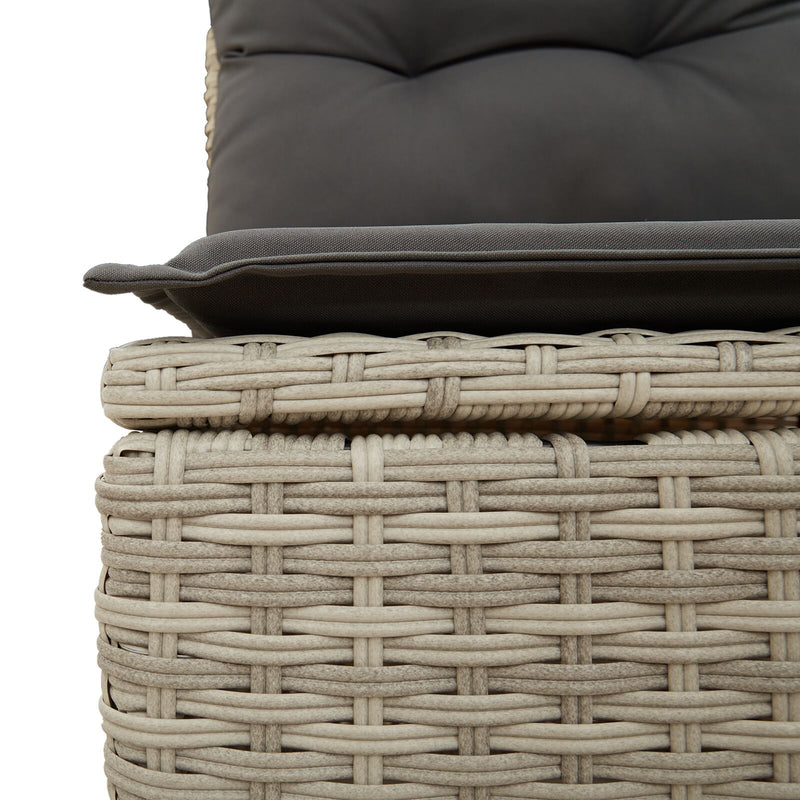 vidaXL Kerti Kanapé Szett 5 Db Világosszürke Rattan