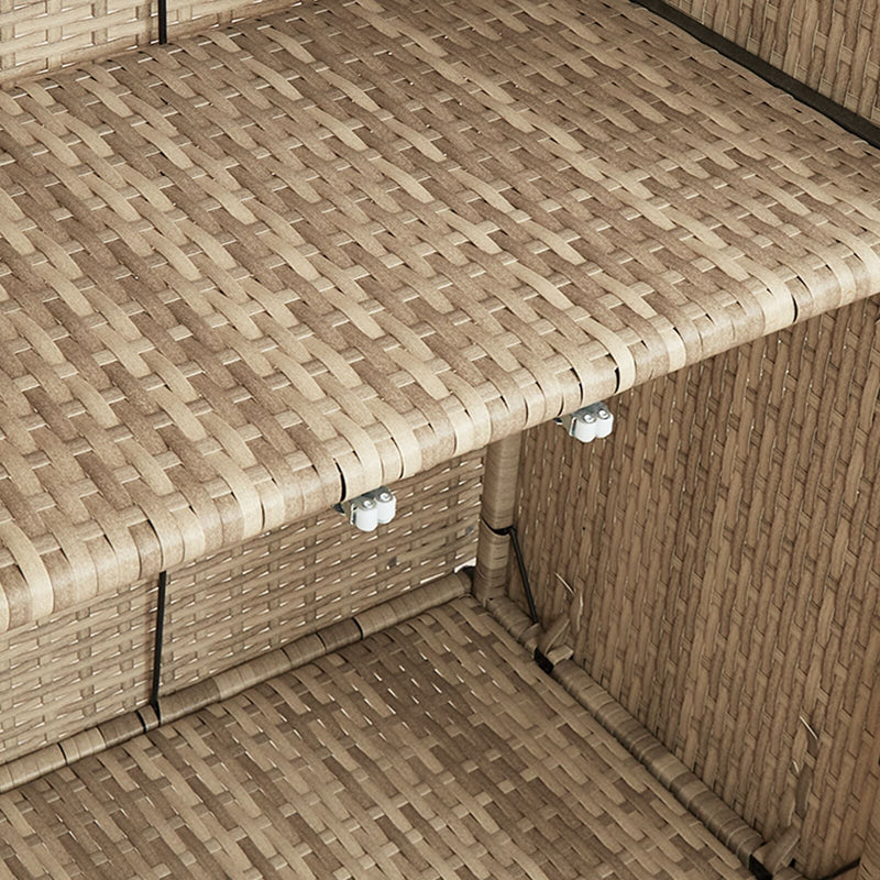 vidaXL Tárolószekrény Bézs 100x36x102 cm Rattan