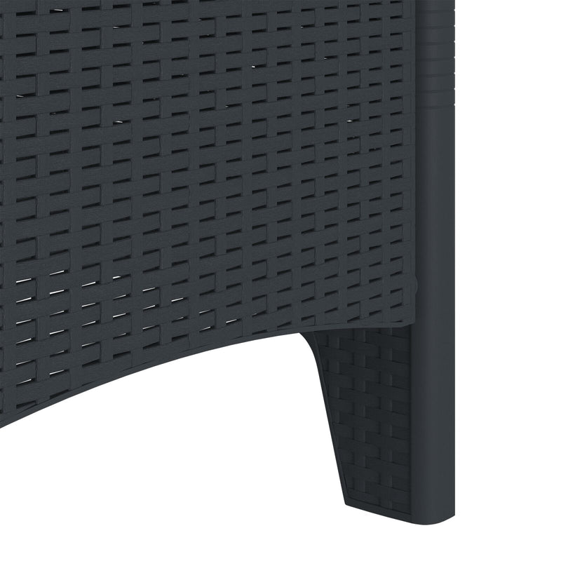 vidaXL Kerti Szék 2 db Antracit, Krém Műanyag Rattan Standart Tartós