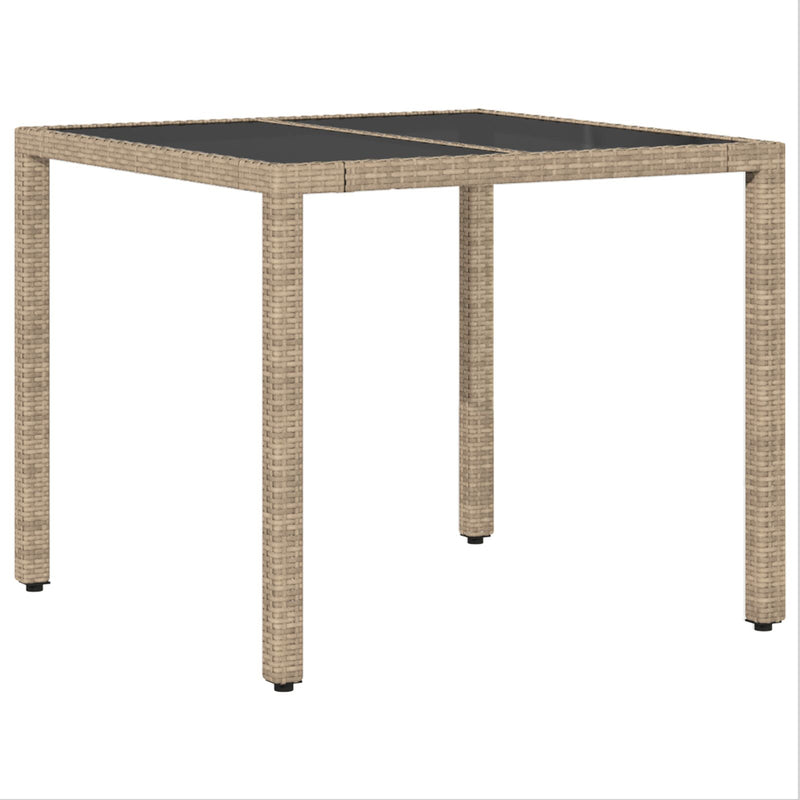 vidaXL 2 db Bézs Polirattan 90 x 90 x 75 cm UV-álló anyagok