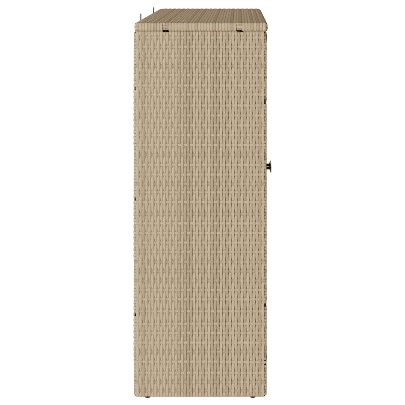 vidaXL Tárolószekrény Bézs 100x36x102 cm Rattan