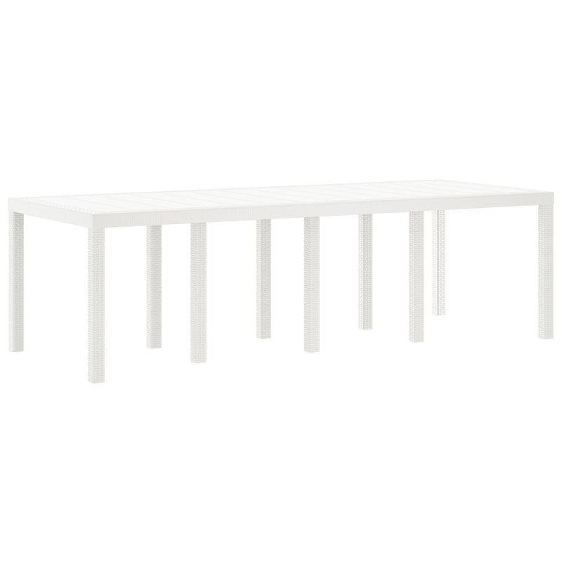 vidaXL Kerti Étkezőszett 9 Darab Fehér PE Rattan Ergonomikus