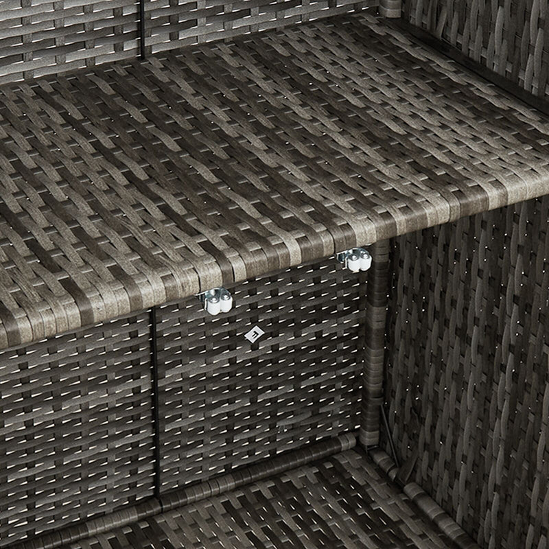 vidaXL Tárolószekrény Szürke 100x36x102 cm Rattan