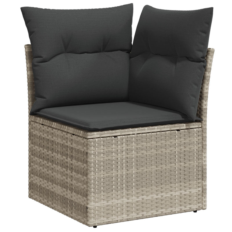 vidaXL Kerti Kanapé Szett 5 Db Világosszürke Rattan