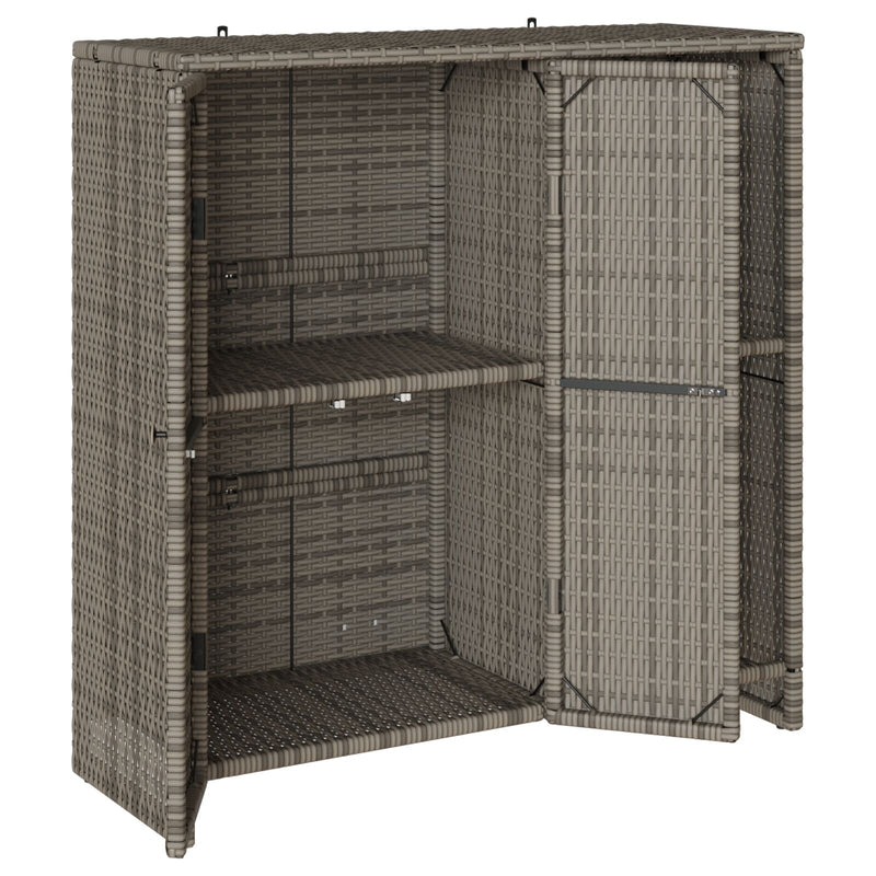 vidaXL Tárolószekrény Szürke 100x36x102 cm Rattan