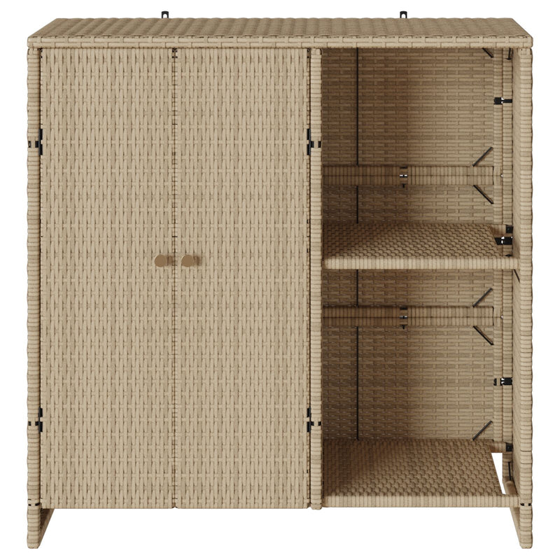 vidaXL Tárolószekrény Bézs 100x36x102 cm Rattan