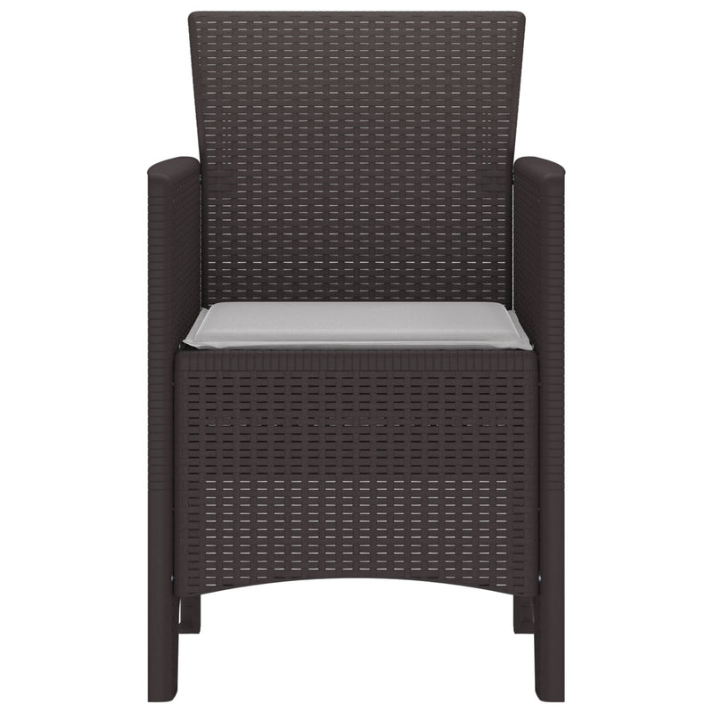 vidaXL Kerti Szék 2-es Szett Barna Rattan Standard Tartós