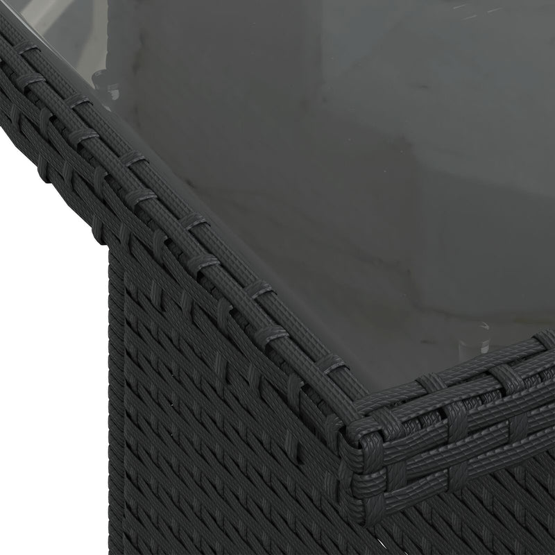 vidaXL Kerti Sofa Szett 8 darab Bézs, Fekete Rattan, Poliészter, Acél