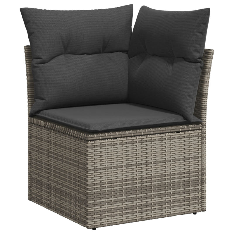 vidaXL Kertibútor Szett  9 darabos Szürke Rattan Kerti szofa szett