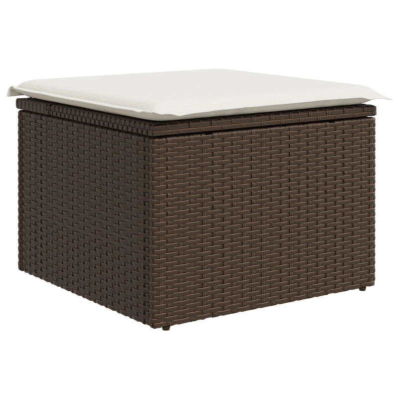 vidaXL Kerti Kanapé Szett 5 Részes Barna Rattan