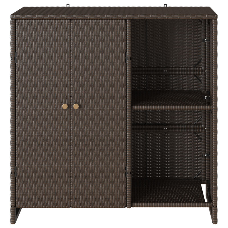 vidaXL Tárolószekrény Barna 100x36x102 cm Rattan