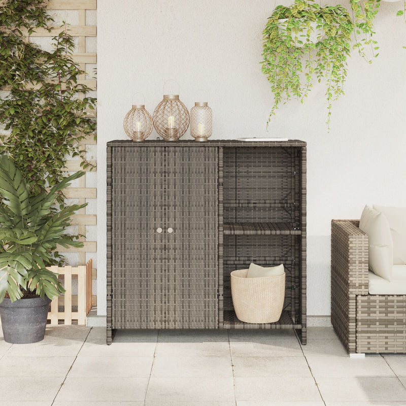 vidaXL Tárolószekrény Szürke 100x36x102 cm Rattan