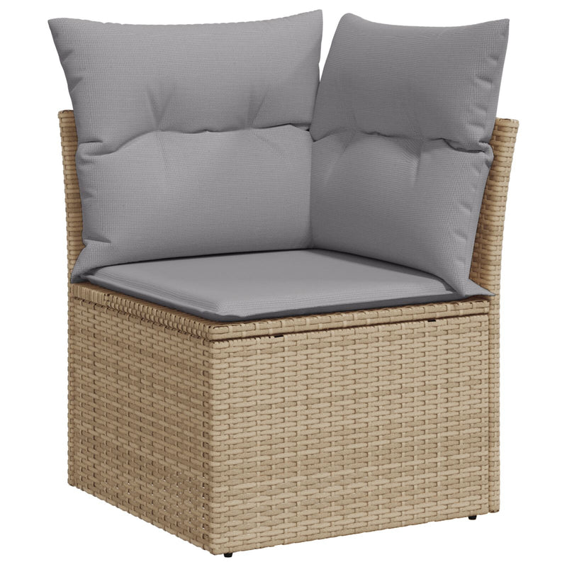 vidaXL Kerti Kanapé Készlet 9 darabos Világosszürke Rattan