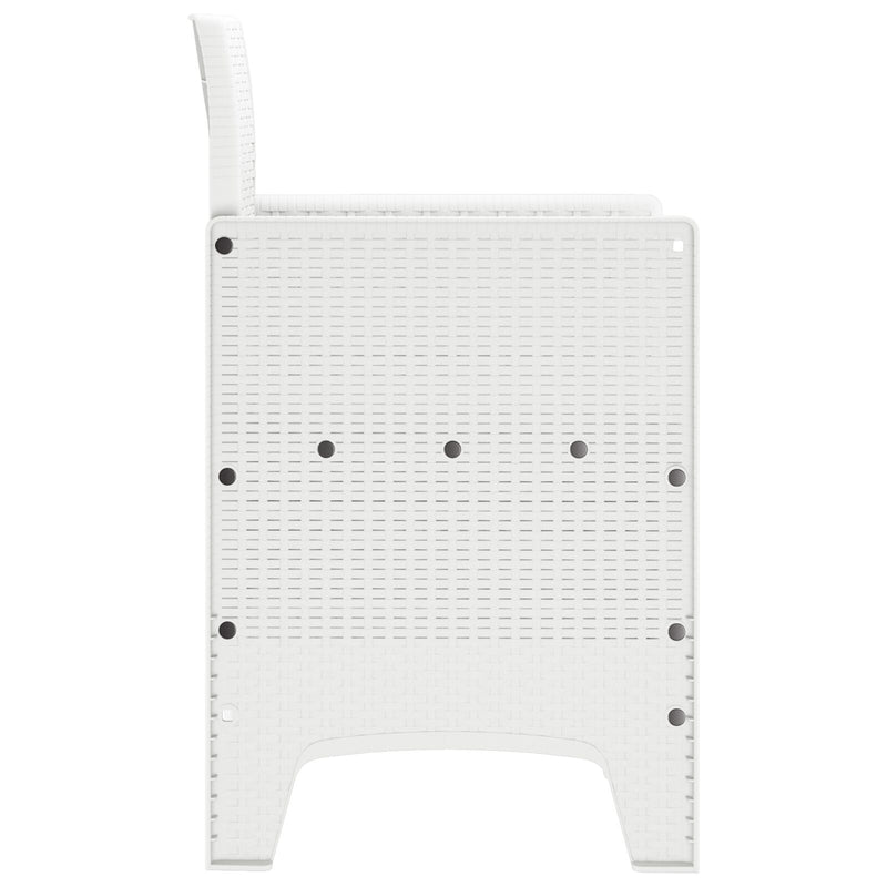 vidaXL Kerti Szék 4 db Fehér Rattan Standard Tartós Kültéri székek