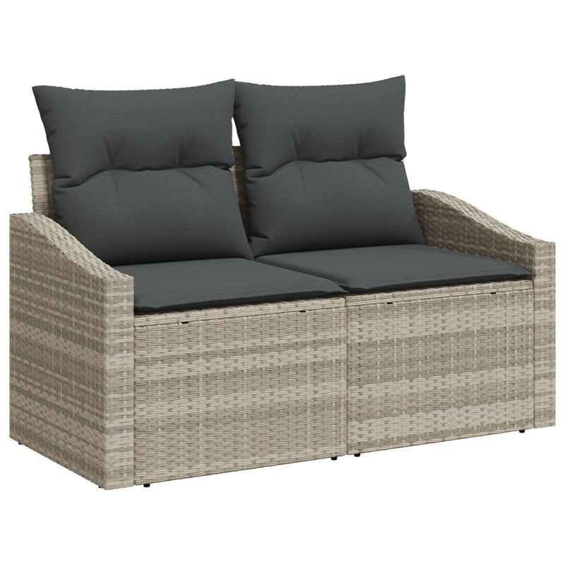 vidaXL Kertiszék szett 6 darab Bézs Rattan Kertiszék szett