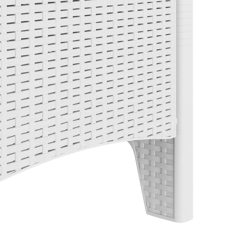 vidaXL Kerti Szék  Szett 4 Fehér Poli Rattan Standard  Rakásolható