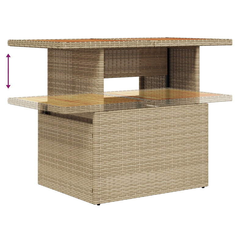 vidaXL Kertiszófa szett 11 darabos Szürke Rattan Kültéri étkező szett
