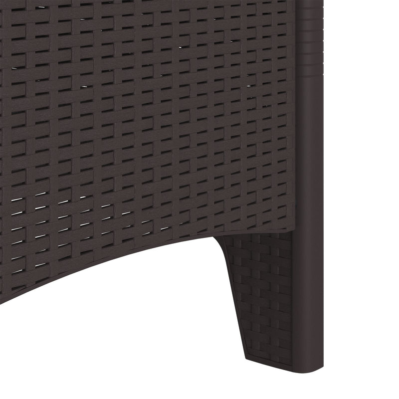 vidaXL Kerti székek párnákkal 4 db Barna Poly Rattan