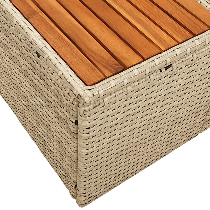vidaXL 2-Fős Kerti Kanapé Párnákkal Bézs Poli Rattan