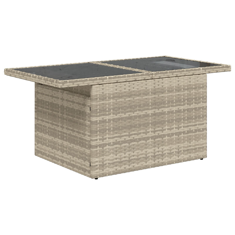 vidaXL Kerti Kanapé Szett 8 Részes Természetes Rattan Szintetikus Rattan