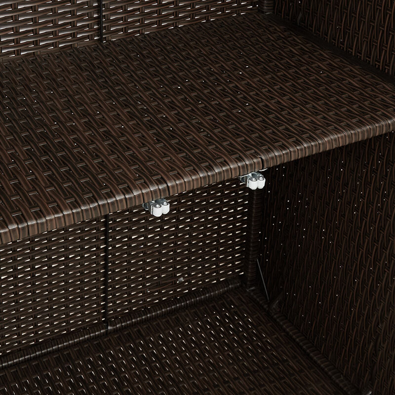 vidaXL Tárolószekrény Barna 100x36x102 cm Rattan
