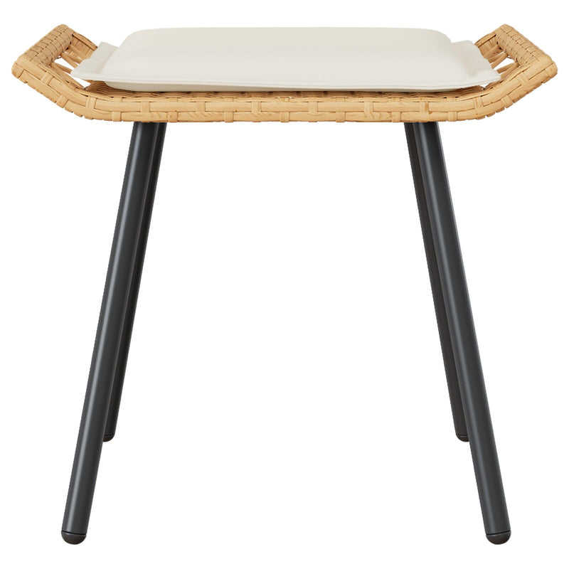 vidaXL Kertiszékek 2 db Természetes 50x40x45 cm Polirattan