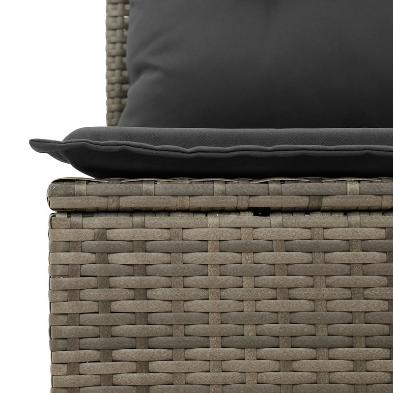 vidaXL Kerti Kanapé Set 7 darabos Barna Rattan 4-Fős Kültéri Kanapé
