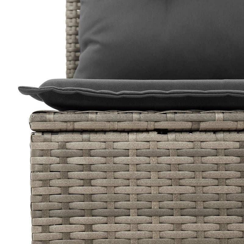 vidaXL Kertibútor Szett  9 darabos Szürke Rattan Kerti szofa szett