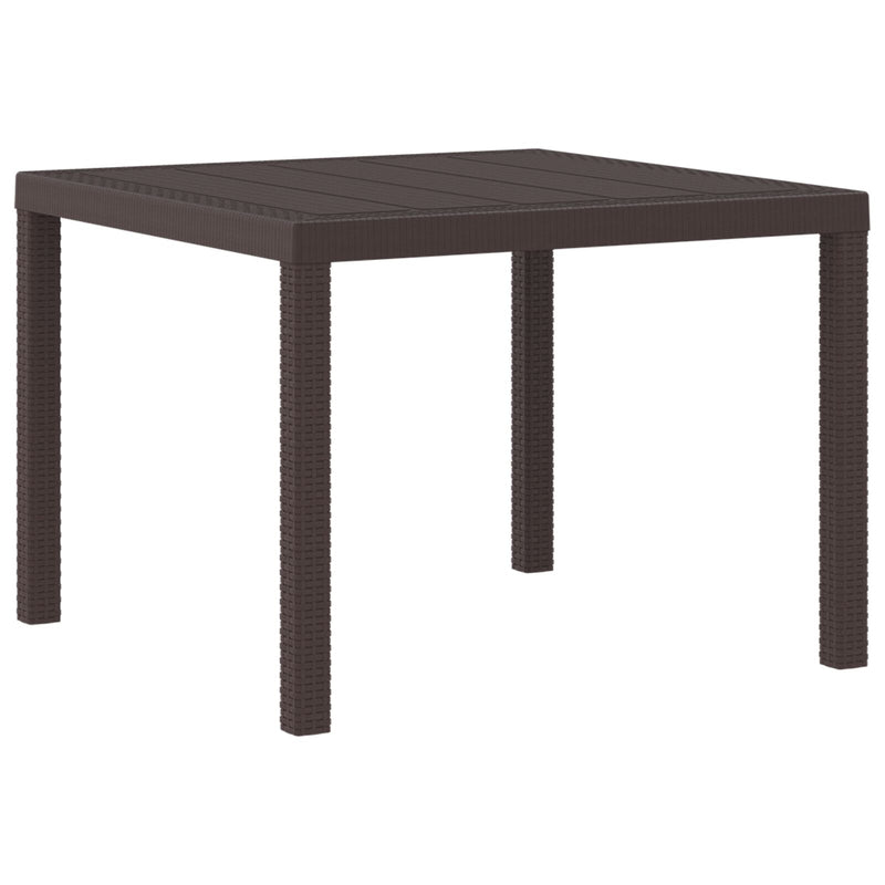 vidaXL 5 Részes Kerti Étkező Szett Barna Poly Rattan