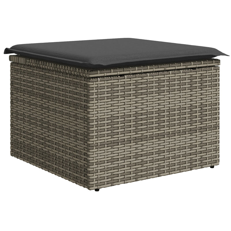 vidaXL 8 Darab Kert Sofa Szett Párnákkal Szürke Pólyás Rattan