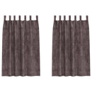 vidaXL Velúr Függönyök 2 db Gombfüles Barna 175x140 cm