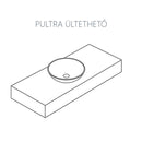 CeraStyle AQUA - PULTRA ültethető - Top Counter - porcelán mosdó - MATT SZÜRKE - 60 x 40 cm