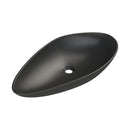 CeraStyle OLIVE - PULTRA ültethető - Top Counter - porcelán mosdó - MATT FEKETE -75 x 38 cm