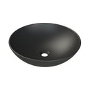 CeraStyle ZERO - PULTRA ültethető - Top Counter - porcelán mosdó - O - MATT FEKETE - Ø 46 cm