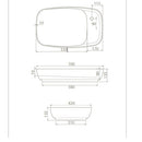 CeraStyle NEW NOVA - PULTRA ültethető - Top Counter - mosdó rejtett leeresztővel - 70 x 42 cm
