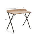 Számítógépasztal, tölgy/fekete, OFIS