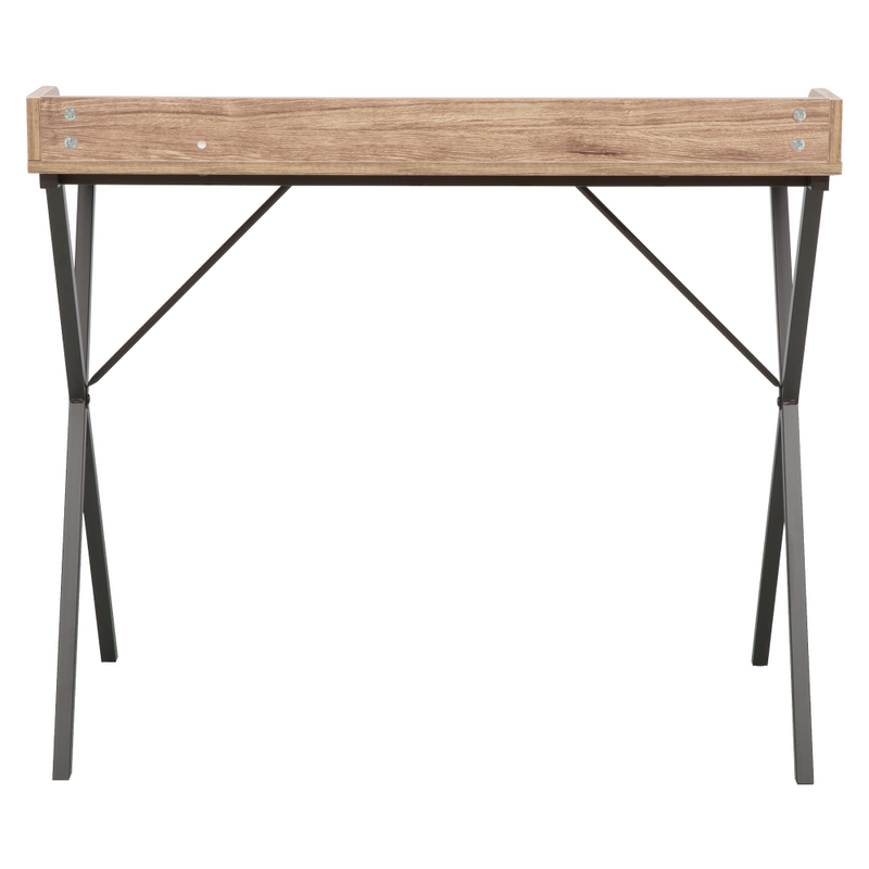 Számítógépasztal, tölgy/fekete, OFIS