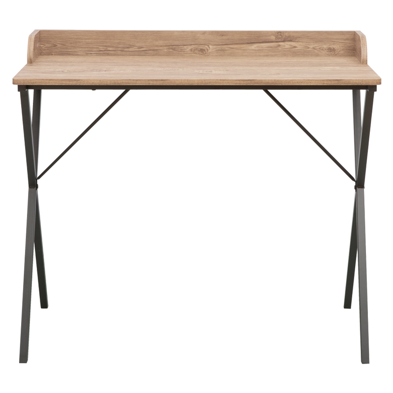 Számítógépasztal, tölgy/fekete, OFIS