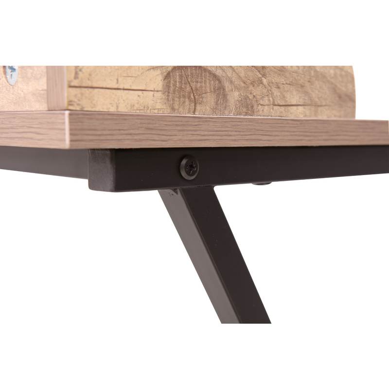 Számítógépasztal, tölgy/fekete, OFIS